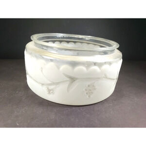 Vintage Light Shade Medallion Frosted Porch Hall Shade Fitter 6" Grapes Vine